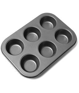 6 Holes Stainles Steel Non-stick Muffin Cake Baking Oven Pan Cookie Tray Cup Cake Mold high quality
