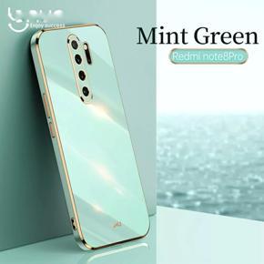 6D Plating Soft Case Lens Protector Square Frame Silicone Glossy case for Xiaomi Redmi Note 8 Pro