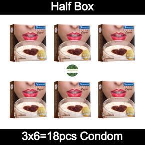 Sensation Condom - Dotted Coffee Flavored Condom - Half Box (6 Pack contains 18pcs Condom)