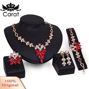 Carat Neckle Jewelry Set Flower Design Women Floral Jewelry Set For Girls