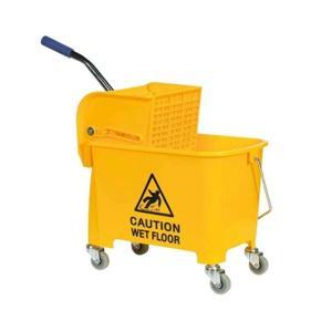 Mini Mop Bucket with Floor Cleaner - Yellow (20 L)