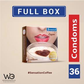 Sensation Dotted Coffee Condom Full Box 3*12 pack- 36 pcs Condom