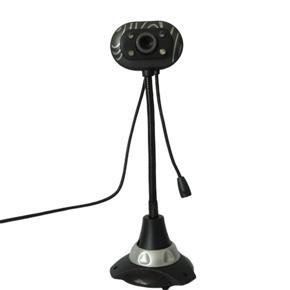Rotatable Camera HD Webcam USB Camera With Microphone For PC - black