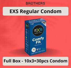 EXS Condom - Comfy Fit Regular Condom - Full Box - 3x10=30pcs (Made in UK)