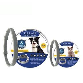 Adustable Dog & cat coller flea & tick prevention pet coller pest control protect rubber flea killer collar cat acccessories