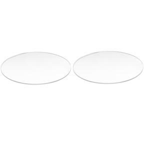 2 Pcs Transparent 3mm Thick Mirror Acrylic Round Disc, 100mm & 70mm