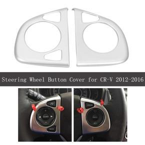 ABS Chrome Steering Wheel Switch Button Cover Trim Sticker for Honda CRV CR-V 2012-2016 Car Styling