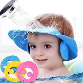 1Pcs Baby Shower Cap with Ear Protection Bath Caps Adjustable Soft Shampoo Bathing Hat Cap for Kids Toddler (Colour as per Stock)