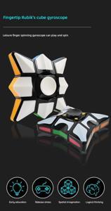 4739 NEW Fingertip Rubiks Cube Rotating Gyro Solid Color No Stickers Smooth Gyro Rubiks Cube Puzzle Fun