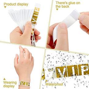 XHHDQES 500 Pcs VIP Wristbands Lightweight Event Bracelets Personalized Party Wrist Bands Colored Waterproof Armband