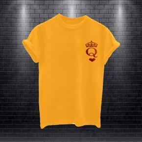 Ladies  Yellow Qu up Half Sleeve T-shirt