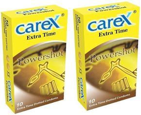 Carex Extra Time Powershot Dotted Condoms - 10 Pcs Pack