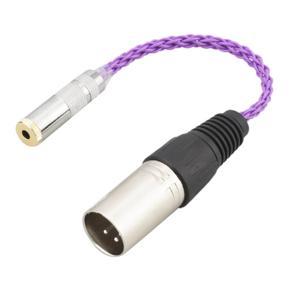 HIFI Brass Copper 4-Pin XLR Male to 3.5mm Female Audio Adapter Cable XLR to 3.5mm Audio Connector Cable