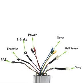 XHHDQES Electric Bike Controller 36V 48V Ebike Sensorless Controller 1000W 1500W Brushless KT Controller E-Bike Accessorice