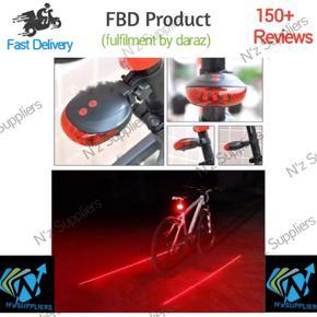 Bicycle 2 Laser+5 LED Flashing Lamp Rear Cycling Bicycle Tail Safety Warning Light