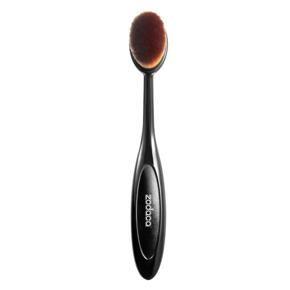 Zodaca Small Head Oval Cream Puff Cosmetic Toothbrush Shaped Powder Makeup Foundation Brush - Black/Brown
