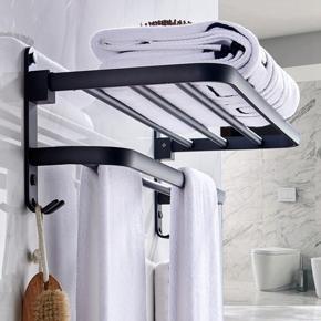 Aluminum Towel Bar Wall Mounted Rack Bathroom Towel Rack Towel Holder Towel Hanger Bathroom Accessories Bathroom Shelf