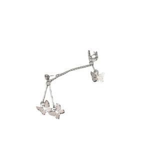 Butterfly tassel earrings Simple ear bone clip Long ear clips Fashion earrings for women