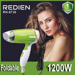 Redien Rn-8730 Portable mini hairdryer 1200W hot and cold dual-function switch hairdryer EU Plug Personal care appliances - Hair Straightener