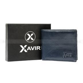 XAVIR Authentic Lather Wallet XW-05 Blue
