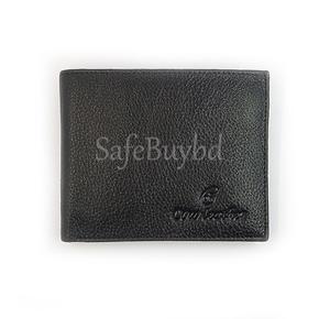 Black pure leather wallet for men / leather moneybag For Men