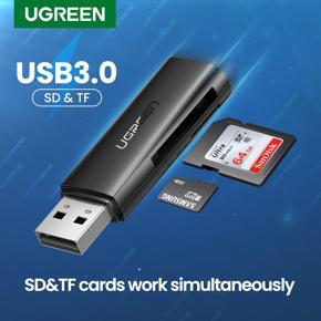 UGREEN Card Reader USB 3.0 to SD Micro SD TF Memory Card Adapter for laptop Accessories Multi Smart Cardreader Card Reader Simultaneously
