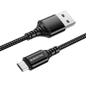 BOROFONE BX54 Fast Charging Cable 2.4A Munificent aluminum Alloy Casing, Nylon Braid - Type C