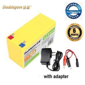 Doublepow Mini UPS Batteries LiFePO4 Lithium Ion 12v 18ah Storage battery for Solar with adapter