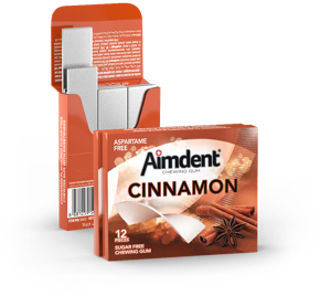 Aimdent Cinnamon Flavoured Sugar Free Chewing Gum With Sweeteners (1*12) Pieces 33g | Mommy & Baby Mart