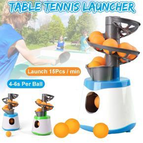 Ping Pong Table Tennis Robot Automatic Ball Launcher Machine for Kids Grown-up Professional Athletes Students Beginners Training - blue-white