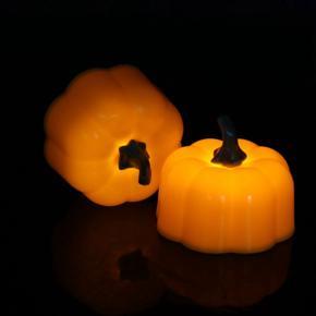 XHHDQES 12Pcs Creative LED Simulation Cute Pumpkin Shape Halloween Christmas Decoration LED Electronic Luminous Candle Light