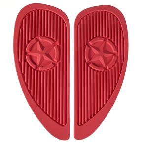 Motorcycle CG125 Cafe Racer 3M Tank Traction Pad Side Gas Knee Grip Protector - Red (red)