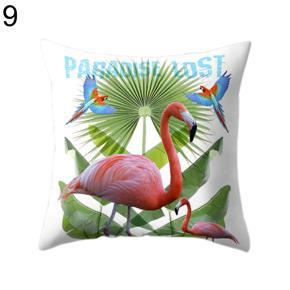 Colorful Flamingo Beach Sky Pillow Case Car Sofa Cafe Room Home Cushion Cover