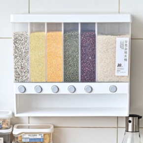 10KG Wall Mounted Divided Rice and Cereal Dispenser