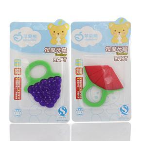 Apple bear baby silicone teeth rubber grievances baby banana fruit teeth rubber solid tooth teeth toy bite glue