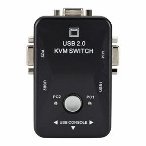 USB 2.0 VGA KVM Switcher 2 Port Switch 2 in 1 VGA Switch VGA Splitter Box
