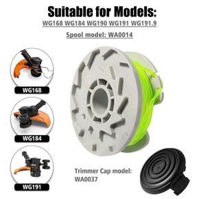 Trimmer Spool for Worx-6 x WA0014 replacement spool
2 x WA0037 replacement spool cap-As Shown