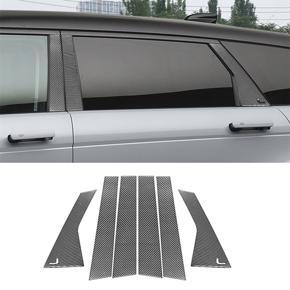 ARELENE Anti-Scratch Stickers Center Pillar Trim Carbon Fiber Car Window Sticker for Land Rover Range Rover Evoque 2021