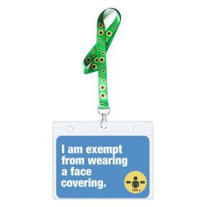 Exempted From Inspection Card Included Printed Lanyard Ribbon And Lastics ID Card Cover