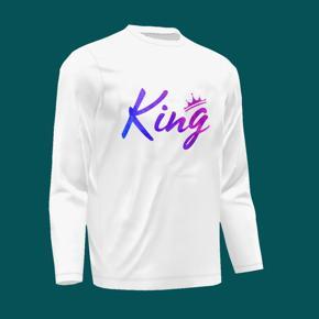 King  White long Sleeve T-Shirt