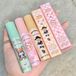 Cute Bear Liquid Lipstick Wet Cherry Gloss Crystal Jelly Lip Gloss Shiny Clear Mirror Glass Lip gloss Moisturize Shimmer Lip Oil