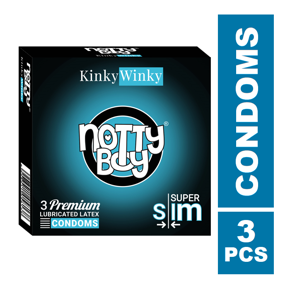 NottyBoy KinkyWinky Super Slim Condoms - 3Pcs Pack