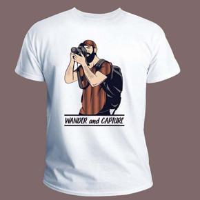 Camera Capture Short Sleeves T-Shirt For Men