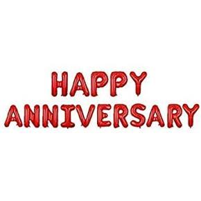 Happy Anniversary Foil Balloon Banner(Red)
