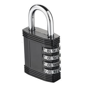 bike lock combination 4 digit-2 x padlock-Black