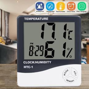 DASI Electronic Digital LCD Indoor Outdoor Room Electronic Temperature Humidity Meter Thermometer Hygrometer Weather Station Alarm Clock