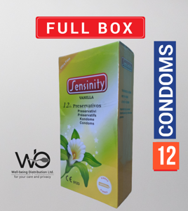 Sensinity - Vanilla Flavored Condom - Single Pack - 12x1=12pcs