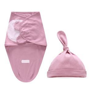 2Pcs/Set Blanket with Cap Adjustbale Soft Baby Swaddle Blanket for Toddlers