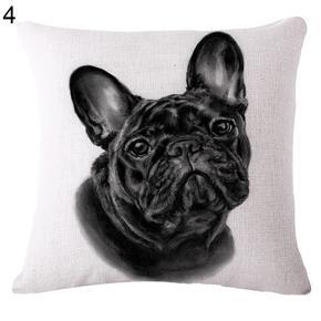 Adorable Bulldog Pillow Case Cushion Cover Sofa Bed Car Cafe Office Decoration