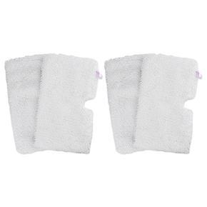 BRADOO 4-Pack Washable Microfiber Mop Pads Cleaning Pads Replacement for Shark Steam Pocket Mops S3500 Series, S3501, White